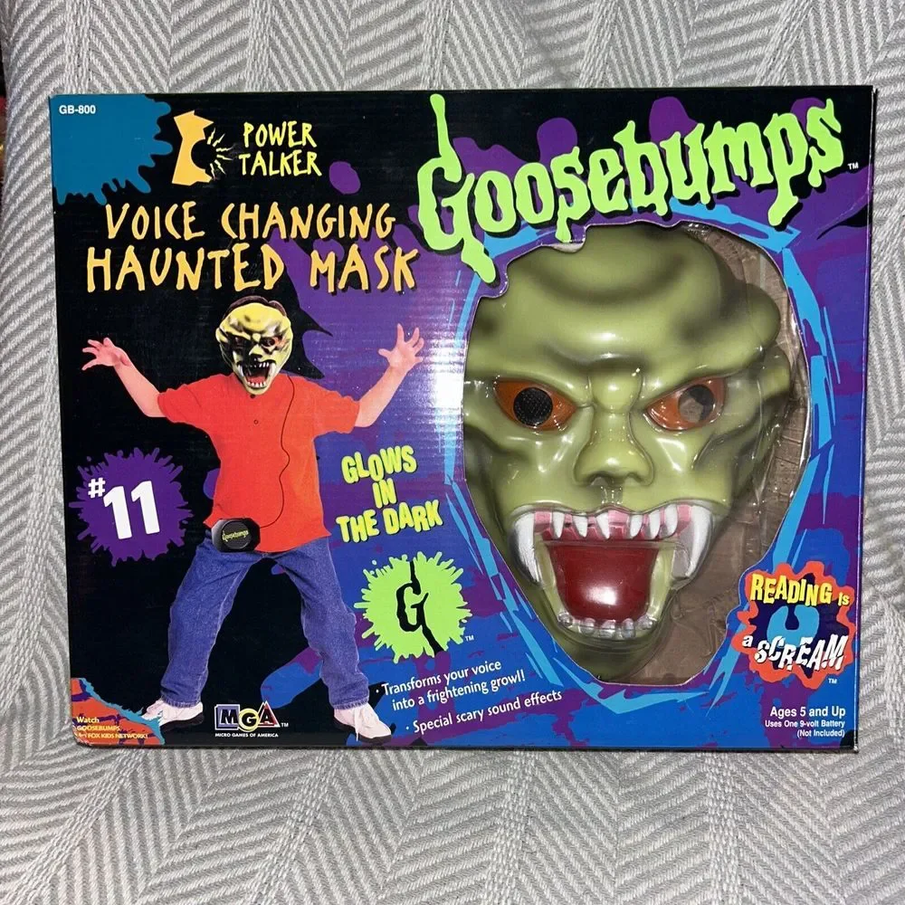 VTG 1996 Goosebumps Voice Changing‎ Glow In The Dark Haunted Mask Toy For Repair